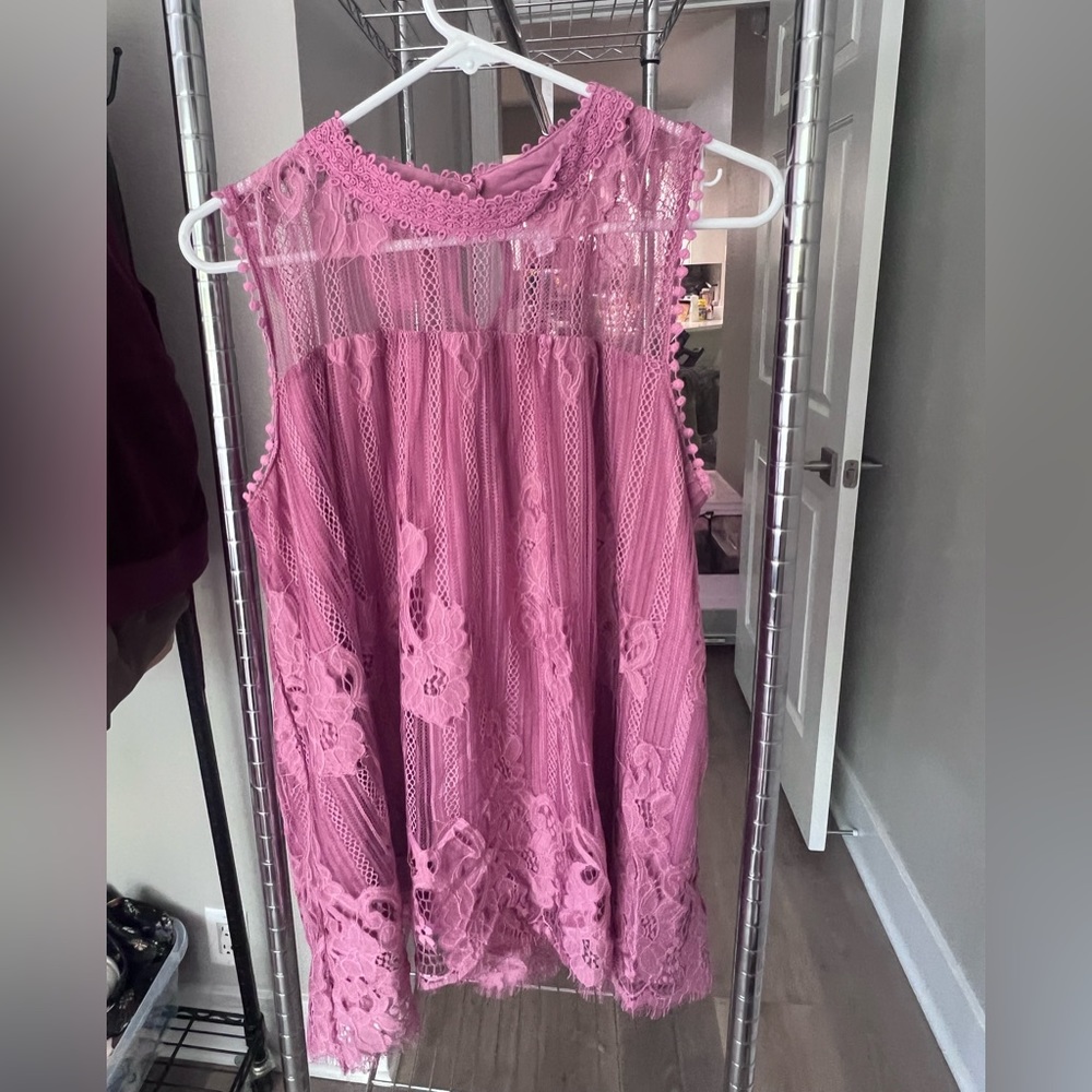 Xhilaration from target Pink lace top